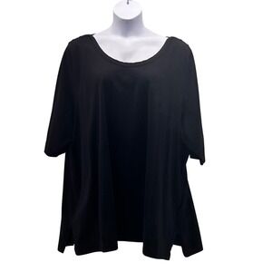 Ulla Popken Tunic Top Black 5X Or 32